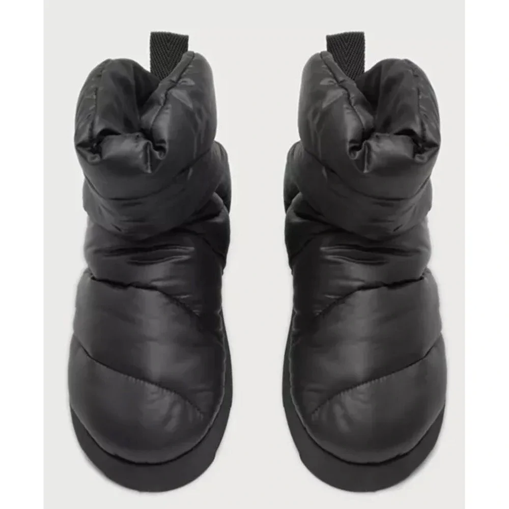 Piumestudio Luna Black Pillow Boot Womens 36 Evereve Ankle Bootie Vegan New 5‎